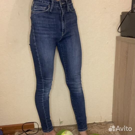 Темно-синие skinny jeans