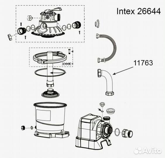 Песочный фильтр насос для бассейна (4000л/ч) Intex