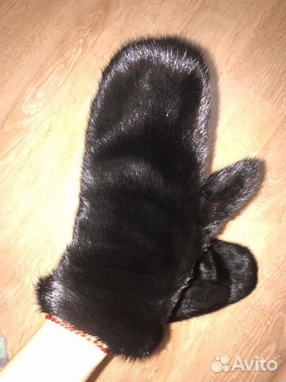 Норковые Варежки из цельной шкуры