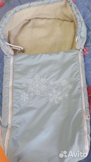 Продам зимний конверт на овчине