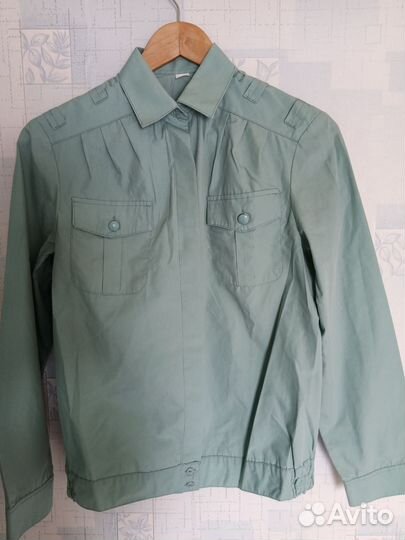 Рубашка форменная женская зелёная