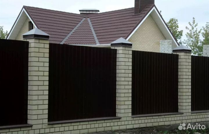 Забор металлический цена за метр работа по договор