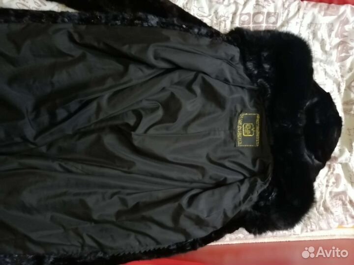 Шуба норковая с капюшоном 48 50 бу