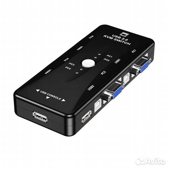 Переключатель KVM USB 2.0 на 4 порта VGA/USB-A/USB