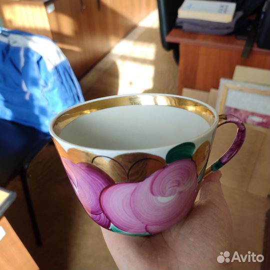 Чайная пара гигант, Дулево, Агашки, розы