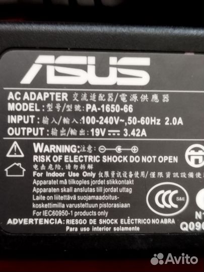 Блок питания для ноутбука asus 19v 3.42A