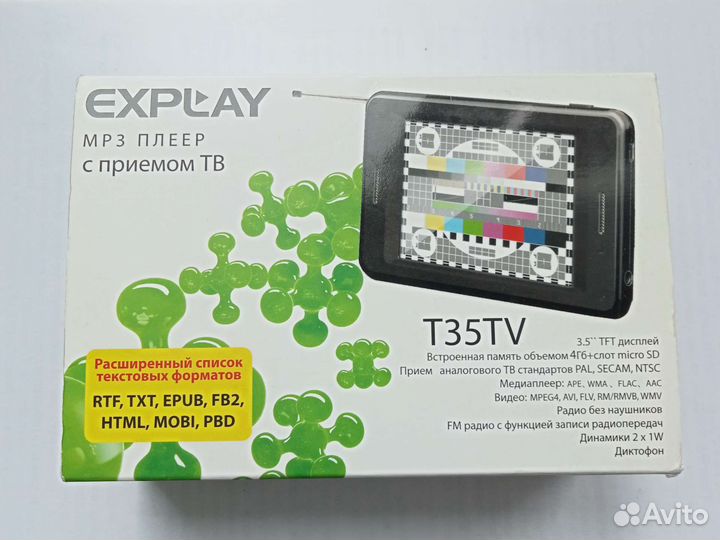 Mp3 плеер с приемом тв Explay T35TV
