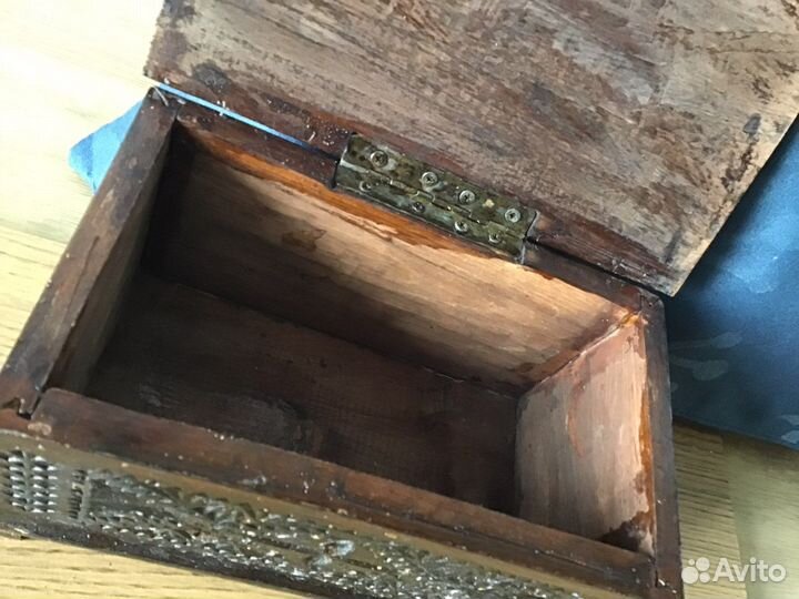 Шкатулка деревянная старинная