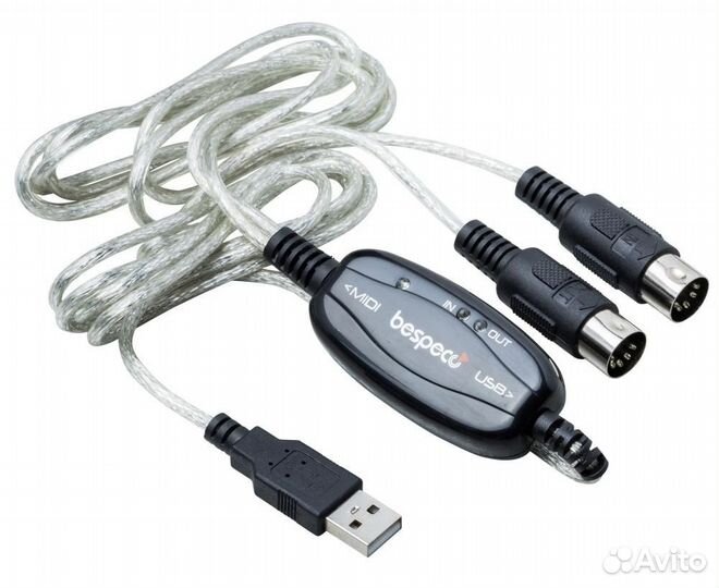Кабель midi Bespeco bmusb100 2 m