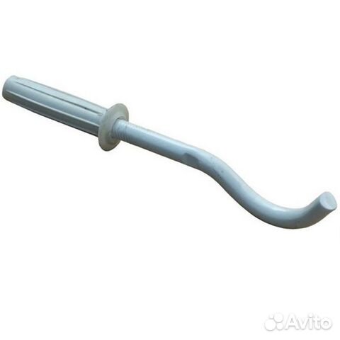 Кронштейн с дюбелем для чуг. радиаторов белый 9х20