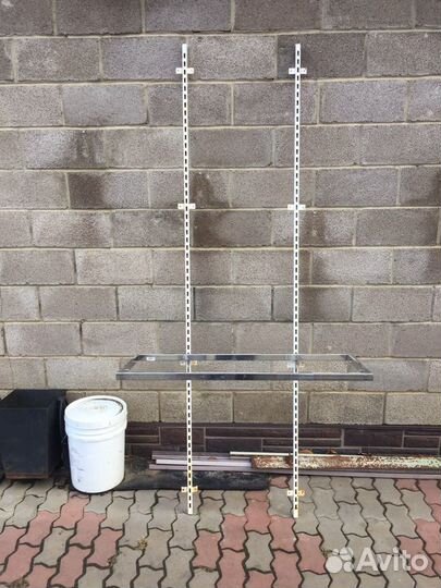 Полка настенная навесная из нержавейки