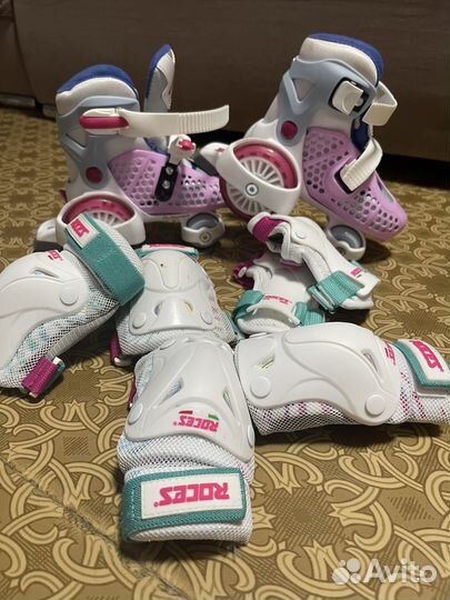 Роликовые коньки детские с защитой