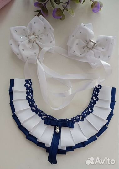 Воротничок и резинки для волос
