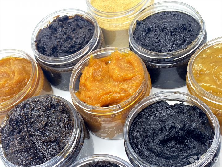 Апельсиновое мягкое мыло-скраб (крафт)