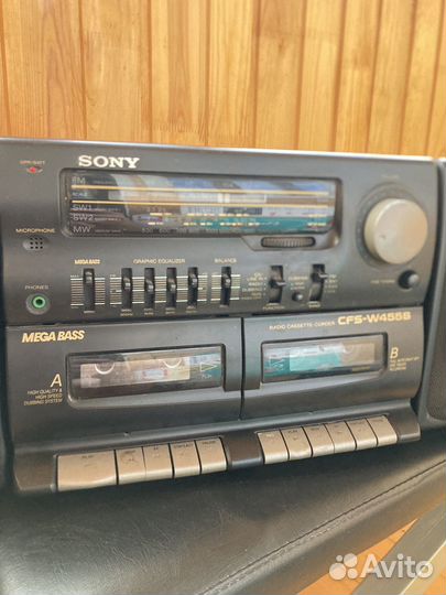 Кассетный магнитофон sony cfs-w455s