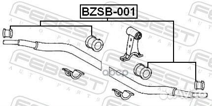 Комплект втулок стабилизатора переднего MB W163