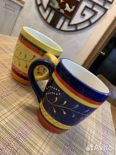 Парные кружки ручная роспись керамика