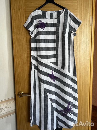 Сарафан летний льняной 56 размер