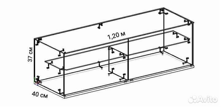 Стеллаж витрина стекл-ое