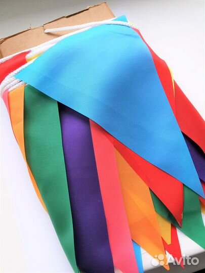 Гирлянда уличная с флажками 50 метров