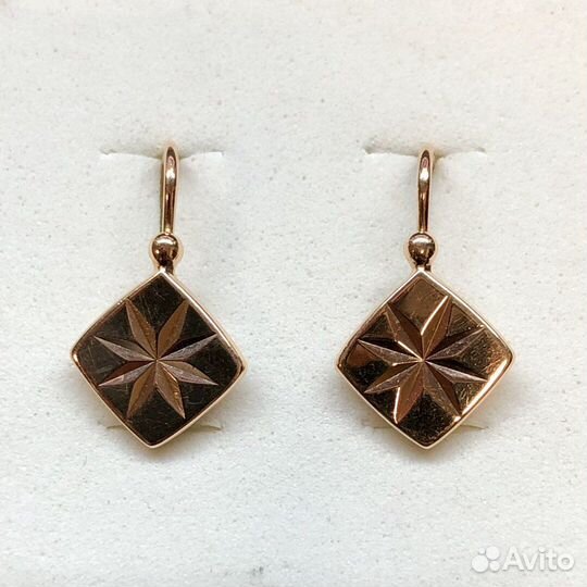 Золотые серьги 585 пробы СССР