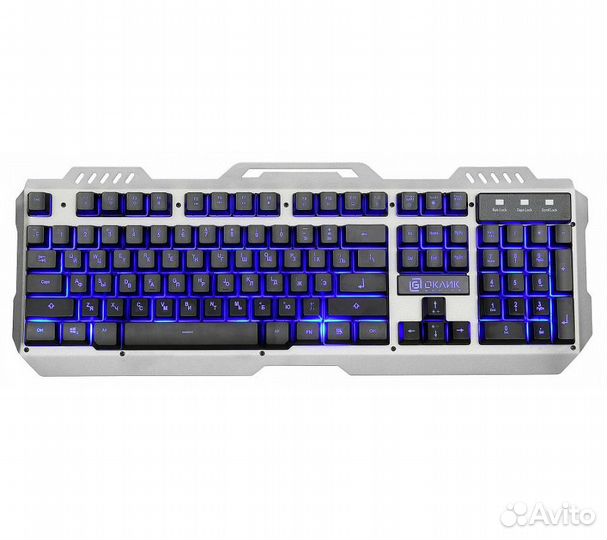 Клавиатура Оклик 790G Iron Force, серый/черный