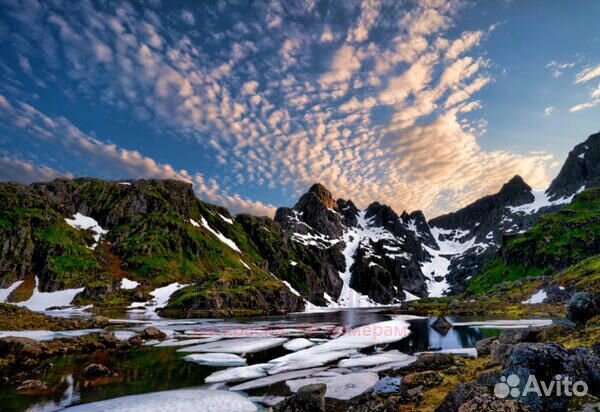 Картина по номерам 40x50 Тучи над горной рекой