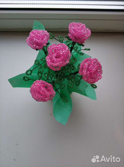 Букет цветов из бисера