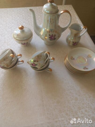 Сервиз чайный Гдр Розы 15 предметов