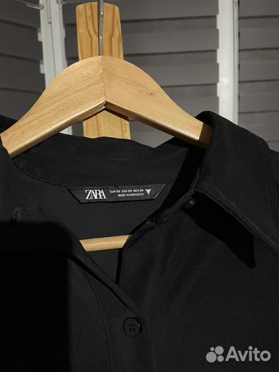 Черное платье миди zara