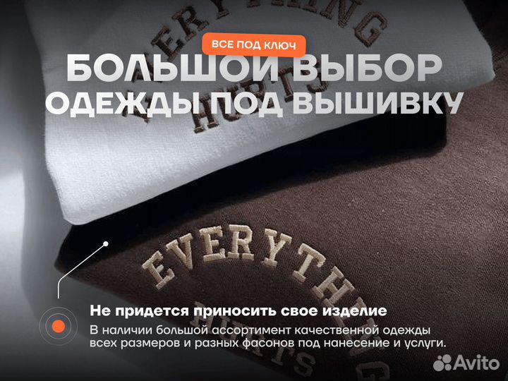 Машинная вышивка на одежде на заказ