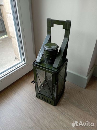 Фонарь свечной СССР зелёный 1950 года новый