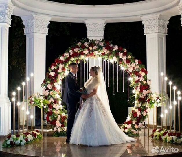 Свадебный декор зала на свадьбу с цветами