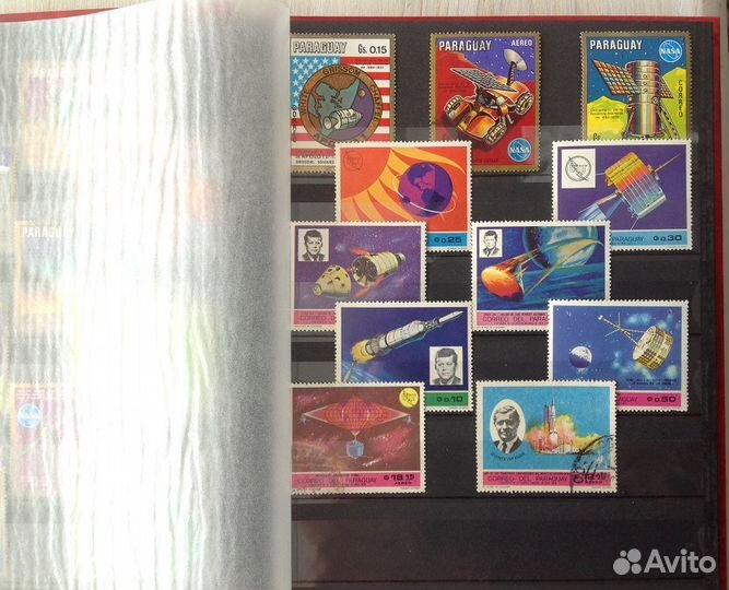 Альбом с коллекцией марок космос