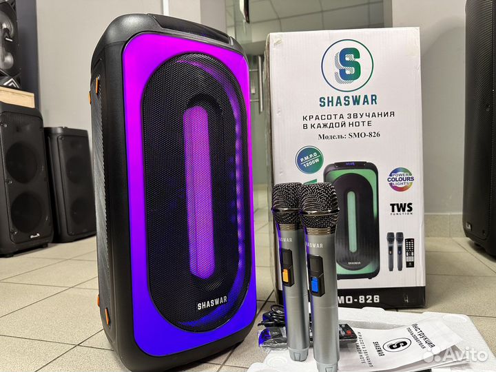 1200 W Портативная колонка bluetooth караоке