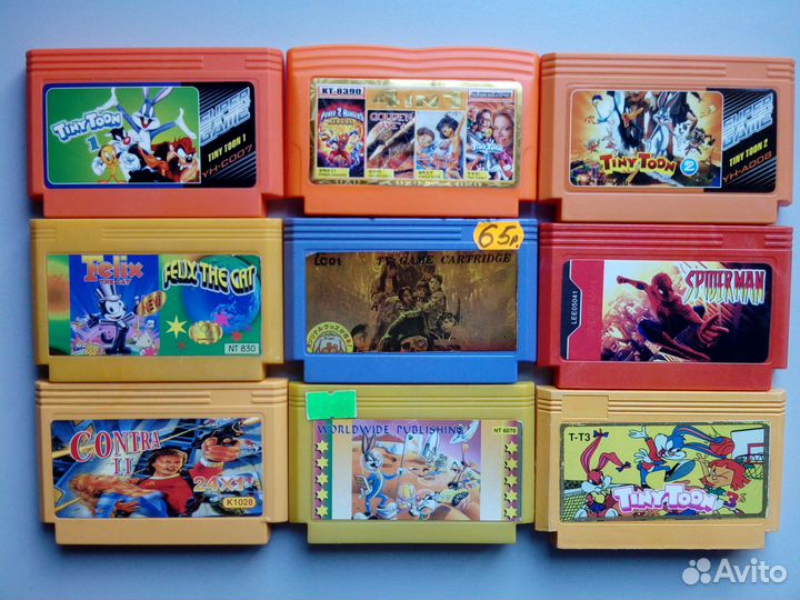 Картриджи для Денди из 90-х