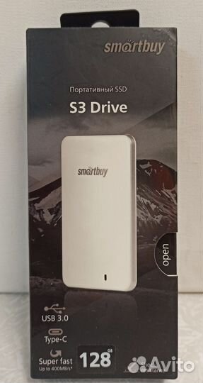 Внешний диск SSD Smartbuy S3 Drive 128GB White