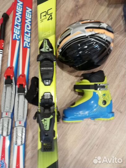 Горные лыжи детские 120 комплект