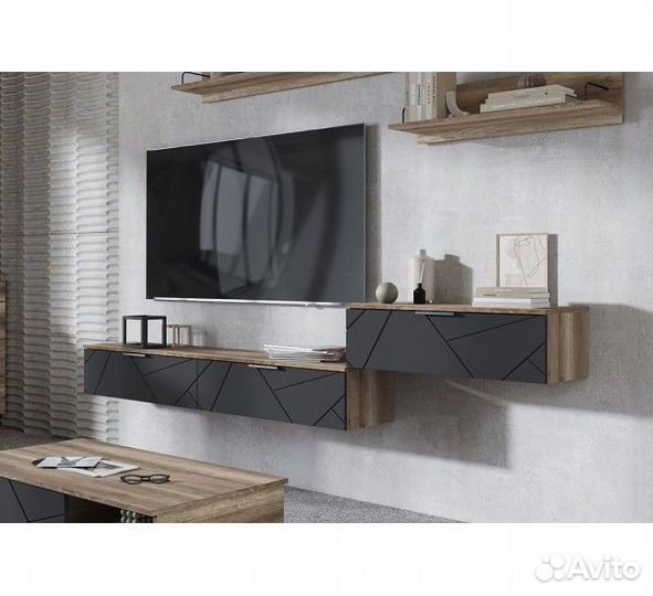 Тумба подвесная Графит 1,6 м