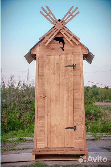 Уличный туалет деревянный JWL464