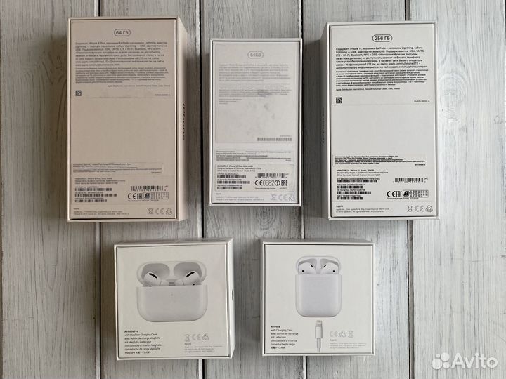 Коробки iPhone se, airpods pro оригинал
