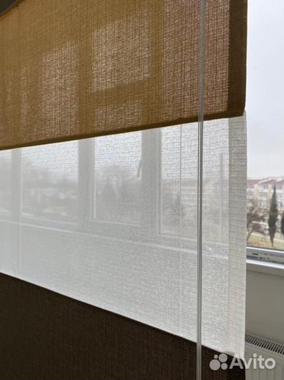 Римские шторы веревочный карниз