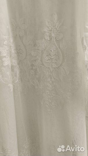 Готовый тюль с двойным карнизом