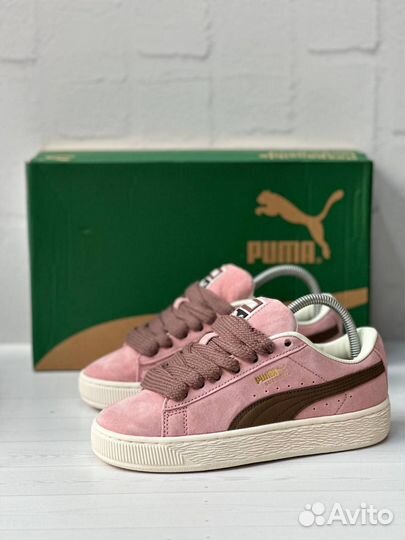 Кроссовки Puma Suede XL Pink & Brown Дутыши