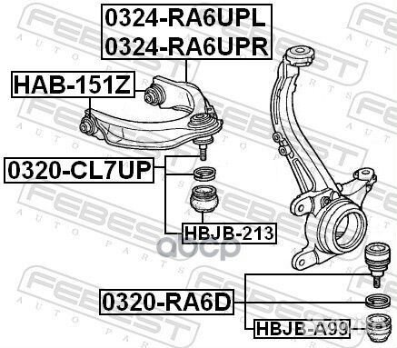 Сайлентблок верхн рычага honda accord CF3/CF4/C