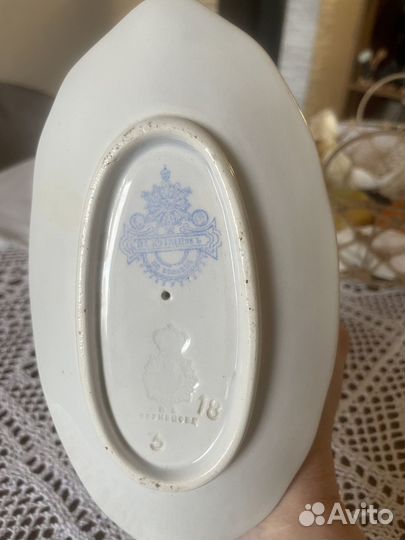 Соусник Кузнецовский фарфоровый завод