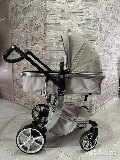 Коляска 2 в 1 luxmom экокожа