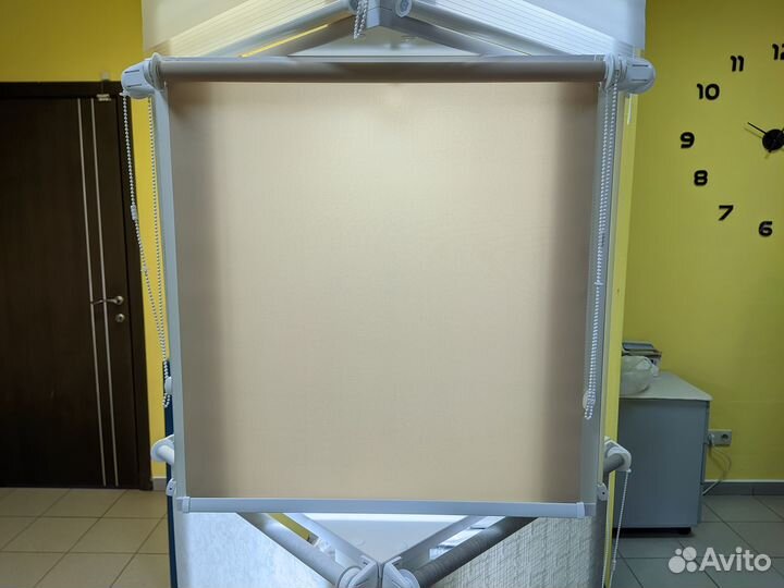 Рулонные шторы 50х180, жалюзи ткань Эко кофе Омск