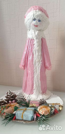 Дед мороз, снегурочка поделка в школу, садик