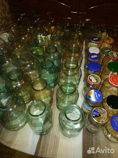 Стеклянные банки 0,5л 1л,бутыля 3л